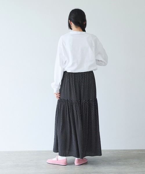 yuni（ユニ　）の「Rayon/Cupra/cotton print tiered スカート（スカート・レディース・ブラック系その他/ブラック系その他3/ブラック系その他2・FREE）」の13枚目の写真