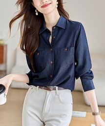 予約商品】「インディゴブルー」に該当するシャツ/ブラウス（デニム