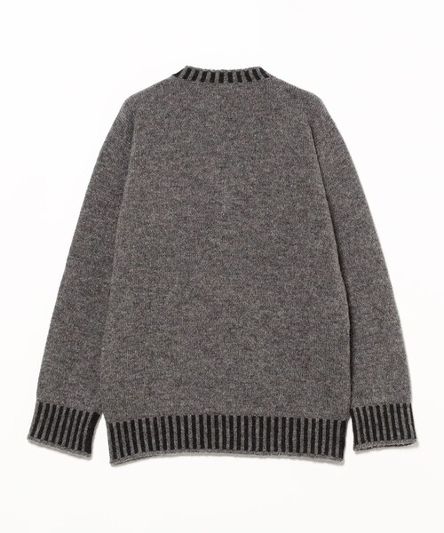 fennica（フェニカ）の「【別注】Jamieson's Knitwear / リブ ストライプ プルオーバーニット（ニット/セーター・レディース・グレー・XL(44)/L(42)/M(40)）」の5枚目の写真