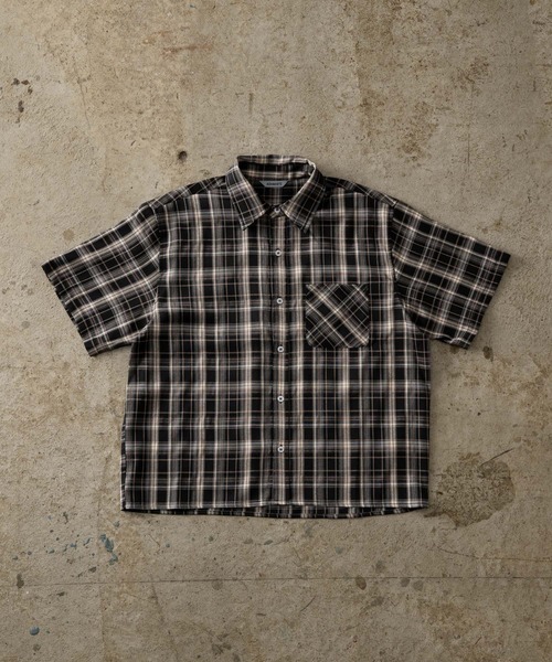 ADAMASTE（アダマスト）の「Retro Check Regular Collar Shirt - レトロチェックレギュラーカラーシャツ（シャツ/ブラウス・メンズ・ブラック/ブルー/レッド・SMALL/MEDIUM/LARGE）」の21枚目の写真