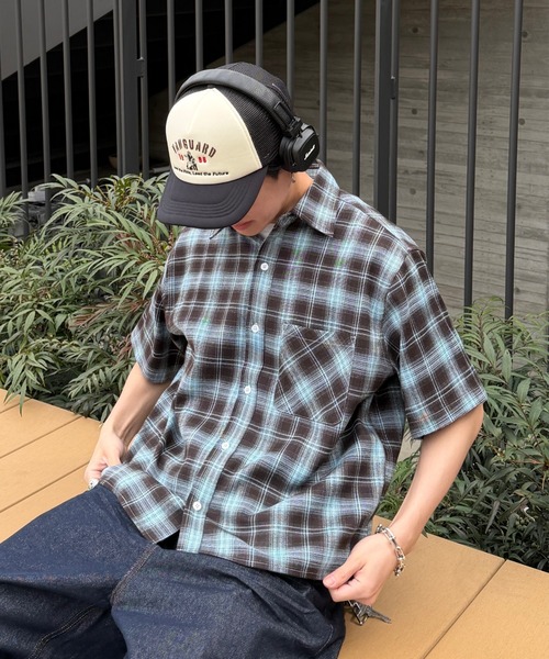 ADAMASTE（アダマスト）の「Retro Check Regular Collar Shirt - レトロチェックレギュラーカラーシャツ（シャツ/ブラウス・メンズ・ブラック/ブルー/レッド・SMALL/MEDIUM/LARGE）」の11枚目の写真