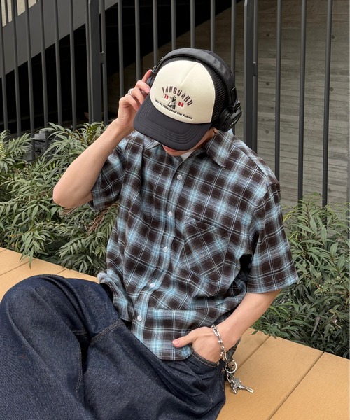 ADAMASTE（アダマスト）の「Retro Check Regular Collar Shirt - レトロチェックレギュラーカラーシャツ（シャツ/ブラウス・メンズ・ブラック/ブルー/レッド・SMALL/MEDIUM/LARGE）」の12枚目の写真