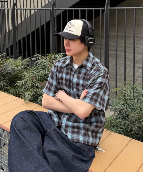 ADAMASTE（アダマスト）の「Retro Check Regular Collar Shirt - レトロチェックレギュラーカラーシャツ（シャツ/ブラウス・メンズ・ブラック/ブルー/レッド・SMALL/MEDIUM/LARGE）」の14枚目の写真