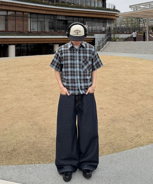 ADAMASTE（アダマスト）の「Retro Check Regular Collar Shirt - レトロチェックレギュラーカラーシャツ（シャツ/ブラウス・メンズ・ブラック/ブルー/レッド・SMALL/MEDIUM/LARGE）」の15枚目の写真