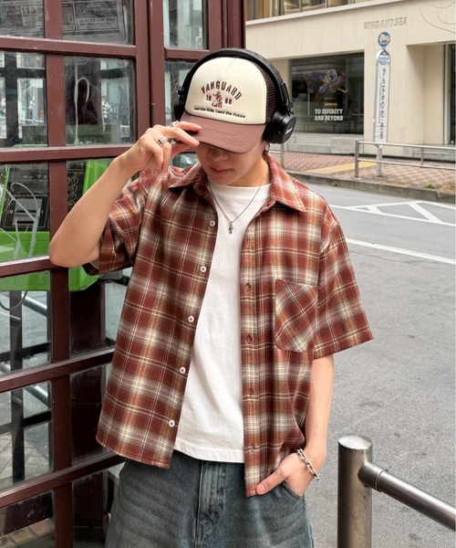 ADAMASTE（アダマスト）の「Retro Check Regular Collar Shirt - レトロチェックレギュラーカラーシャツ（シャツ/ブラウス・メンズ・ブラック/ブルー/レッド・SMALL/MEDIUM/LARGE）」の16枚目の写真
