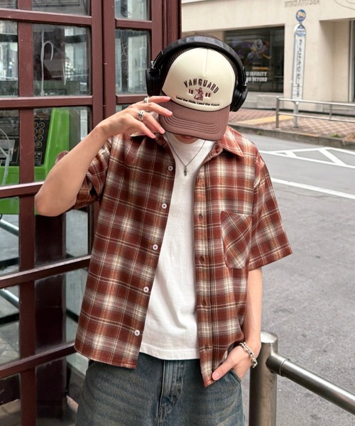 ADAMASTE（アダマスト）の「Retro Check Regular Collar Shirt - レトロチェックレギュラーカラーシャツ（シャツ/ブラウス・メンズ・ブラック/ブルー/レッド・SMALL/MEDIUM/LARGE）」の17枚目の写真