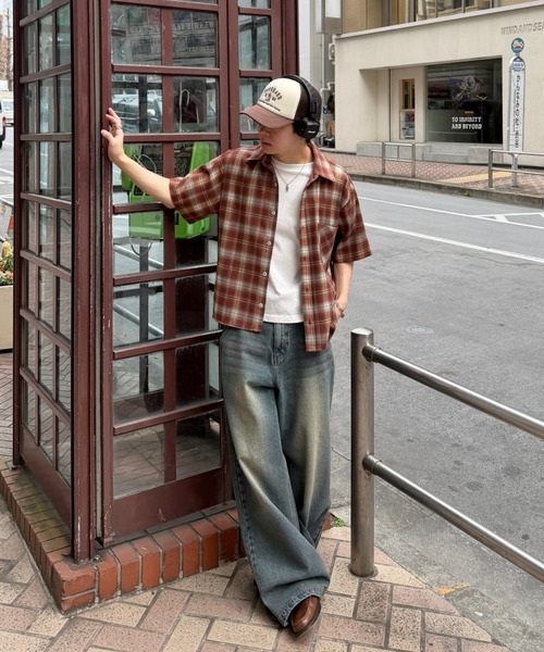 ADAMASTE（アダマスト）の「Retro Check Regular Collar Shirt - レトロチェックレギュラーカラーシャツ（シャツ/ブラウス・メンズ・ブラック/ブルー/レッド・SMALL/MEDIUM/LARGE）」の20枚目の写真