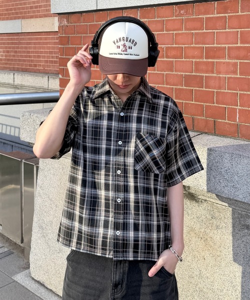 ADAMASTE（アダマスト）の「Retro Check Regular Collar Shirt - レトロチェックレギュラーカラーシャツ（シャツ/ブラウス・メンズ・ブラック/ブルー/レッド・SMALL/MEDIUM/LARGE）」の7枚目の写真