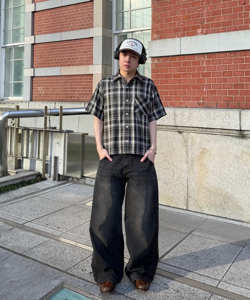 ADAMASTE（アダマスト）の「Retro Check Regular Collar Shirt - レトロチェックレギュラーカラーシャツ（シャツ/ブラウス・メンズ・ブラック/ブルー/レッド・SMALL/MEDIUM/LARGE）」の9枚目の写真