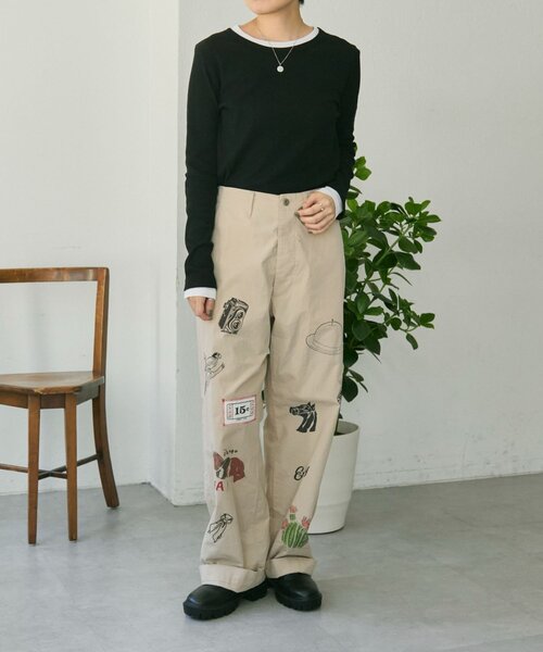 ear PAPILLONNER(イアパピヨネ)の「セットトップス【SUM1 STYLE】(Tシャツ/カットソー・レディース・ブラック/グレー・FREE)」の20枚目の写真