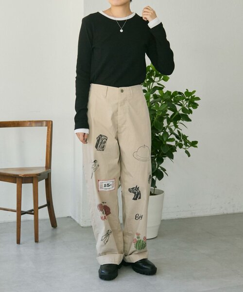 ear PAPILLONNER(イアパピヨネ)の「セットトップス【SUM1 STYLE】(Tシャツ/カットソー・レディース・ブラック/グレー・FREE)」の21枚目の写真