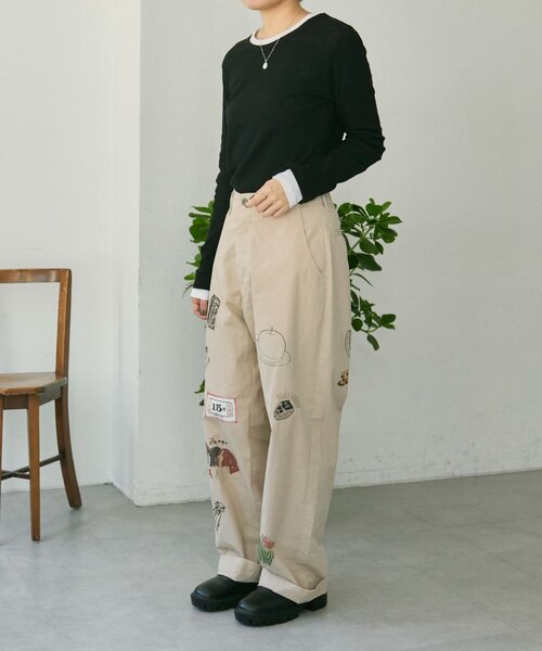 ear PAPILLONNER(イアパピヨネ)の「セットトップス【SUM1 STYLE】(Tシャツ/カットソー・レディース・ブラック/グレー・FREE)」の22枚目の写真