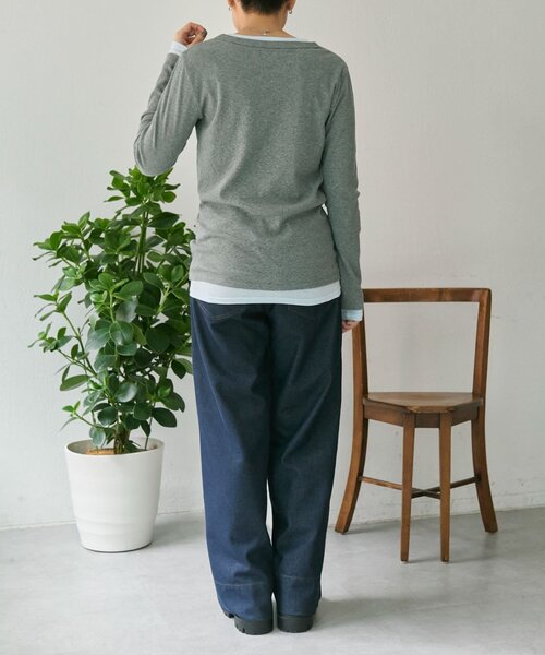 ear PAPILLONNER(イアパピヨネ)の「セットトップス【SUM1 STYLE】(Tシャツ/カットソー・レディース・ブラック/グレー・FREE)」の3枚目の写真