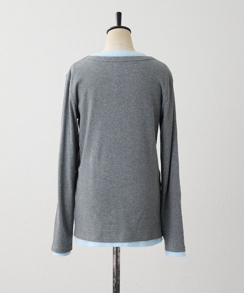 ear PAPILLONNER(イアパピヨネ)の「セットトップス【SUM1 STYLE】(Tシャツ/カットソー・レディース・ブラック/グレー・FREE)」の6枚目の写真