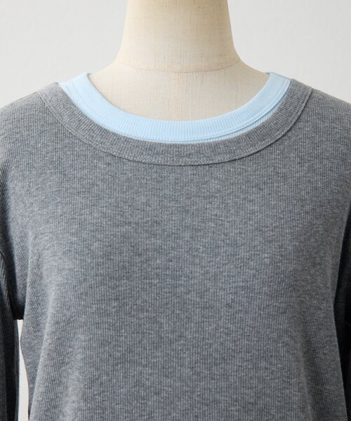 ear PAPILLONNER(イアパピヨネ)の「セットトップス【SUM1 STYLE】(Tシャツ/カットソー・レディース・ブラック/グレー・FREE)」の7枚目の写真