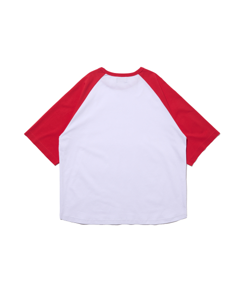 ANALOG MOOD（アナログムード）の「ナグラン配色半袖Tシャツ（ホワイト/レッド）（Tシャツ/カットソー・レディース・その他・FREE）」の2枚目の写真