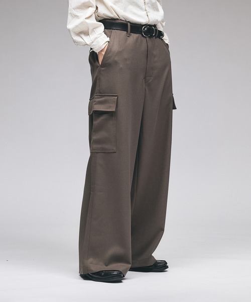 セール】Wide-Leg Cargo Slacks / ワイドカーゴスラックス（スラックス