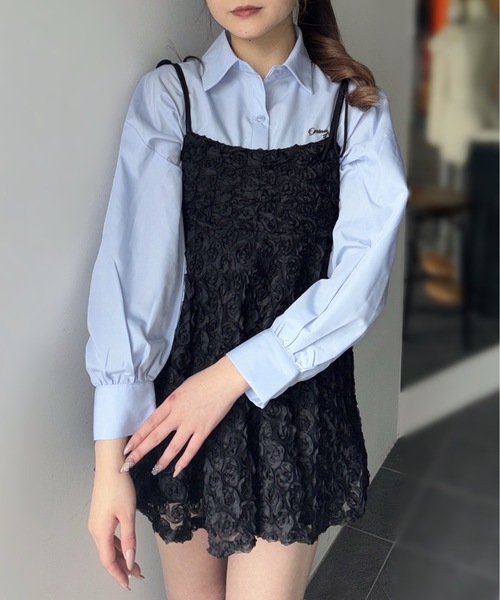 one way（ワンウェイ）の「リボンタイビッグシャツ（シャツ/ブラウス・レディース・ブラック系その他/サックスブルー/ホワイト/ネイビー・FREE）」の22枚目の写真