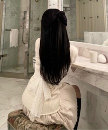 ALLuRing ChaRm（アリュリングチャーム）の「【ALLuRing ChaRm × honesutoide_】Two-piece Back Lace Ribbon Knit / ツーピースバックレースリボンニット 2点セット（ニット/セーター）」