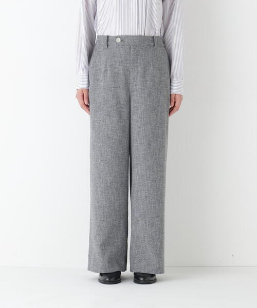 human woman（ヒューマンウーマン）の「◆ツィードフラップセミワイドパンツ（その他パンツ・レディース・ネイビー/グレー・SMALL/MEDIUM/LARGE）」の9枚目の写真