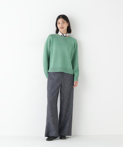 human woman（ヒューマンウーマン）の「◆ツィードフラップセミワイドパンツ（その他パンツ・レディース・ネイビー/グレー・SMALL/MEDIUM/LARGE）」の20枚目の写真