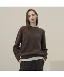 Round Neck Wool Knit _Brown