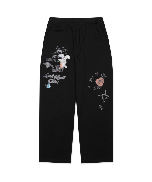 LMCの「DOODLE DRAWING SWEAT PANTS black(スウェットパンツ・レディース・その他・S/M/L)」の1枚目の写真