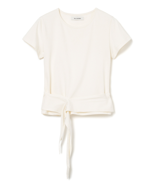 MILLO WOMEN（ミロウーマン）の「ホワイトタイドTシャツ [エクリュ]（Tシャツ/カットソー・レディース・その他・ONE SIZE）」の4枚目の写真
