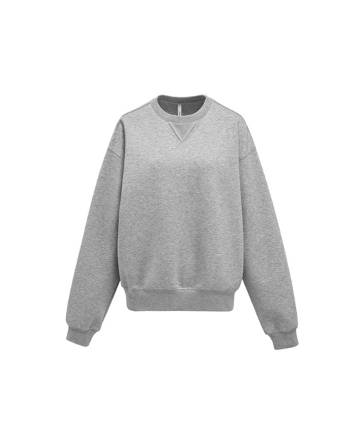 BUTTON SEOUL（ボタンソウル）の「[ウィメンズ] ライクラエア (LYCRA AIR) ツーレイヤースウェットシャツ (3 COLORS)（Tシャツ/カットソー・レディース・ブラック/アイボリー/ライトグレー・SMALL/MEDIUM/LARGE）」の3枚目の写真