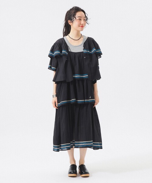 trepied（トレピエ）の「【別注】trepied / キャミワンピース（ワンピース・レディース・ブラック/ホワイト・ONE SIZE）」の2枚目の写真