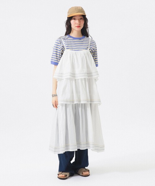 trepied（トレピエ）の「【別注】trepied / キャミワンピース（ワンピース・レディース・ブラック/ホワイト・ONE SIZE）」の3枚目の写真