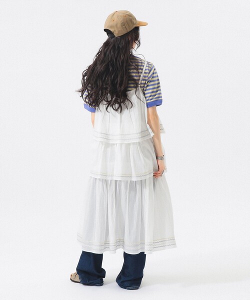 trepied（トレピエ）の「【別注】trepied / キャミワンピース（ワンピース・レディース・ブラック/ホワイト・ONE SIZE）」の4枚目の写真