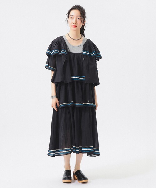 trepied（トレピエ）の「【別注】trepied / キャミワンピース（ワンピース・レディース・ブラック/ホワイト・ONE SIZE）」の8枚目の写真