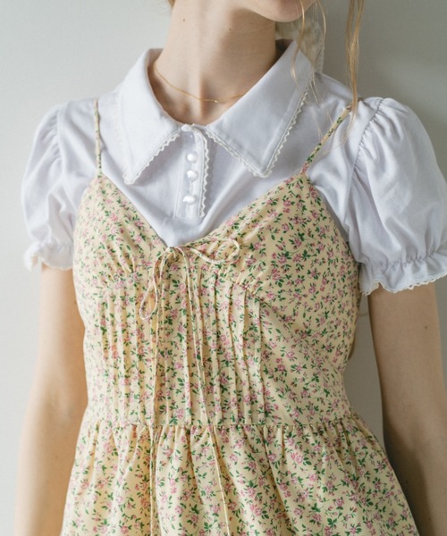 idem（イデム）の「lace piping polo shirt / レースデザインポロシャツ（ポロシャツ・レディース・ネイビー/アイボリー・FREE）」の20枚目の写真