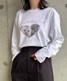 リボンCATロンT/長袖Tシャツ
