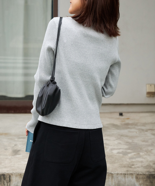 OUTDOOR PRODUCTS(アウトドアプロダクツ)の「リブタイトポロシャツカットソー(Tシャツ/カットソー・レディース・ブラック/チャコールグレー・FREE)」の15枚目の写真