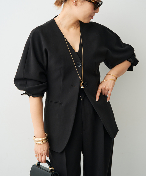 CELERI ノーカラー ジャケット（ノーカラージャケット）｜CELERI