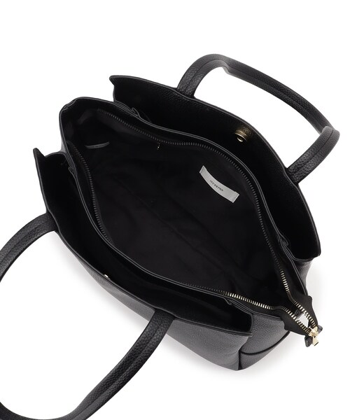 ITS'DEMO（イッツデモ）の「＜楽もち＞軽量PU三層A4トート（トートバッグ・レディース・ライトグレー/ブラウン系/ブラック・00）」の5枚目の写真