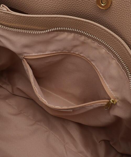 ITS'DEMO（イッツデモ）の「＜楽もち＞軽量PU三層A4トート（トートバッグ・レディース・ライトグレー/ブラウン系/ブラック・00）」の7枚目の写真