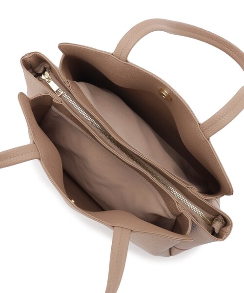 ITS'DEMO（イッツデモ）の「＜楽もち＞軽量PU三層A4トート（トートバッグ・レディース・ライトグレー/ブラウン系/ブラック・00）」の9枚目の写真