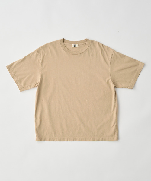 UNFIL（アンフィル）の「UNFIL アンフィル / cotton open-end yarn garment dyeing relaxed-fit Tee コットンオープンエンドダイイングリラックスフィットシャツ / WXSP-UW135（Tシャツ/カットソー・レディース・ブルー系その他/タン・1）」の5枚目の写真