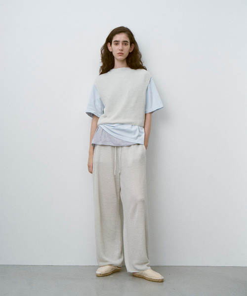 UNFIL（アンフィル）の「UNFIL アンフィル / cotton open-end yarn garment dyeing relaxed-fit Tee コットンオープンエンドダイイングリラックスフィットシャツ / WXSP-UW135（Tシャツ/カットソー・レディース・ブルー系その他/タン・1）」の4枚目の写真