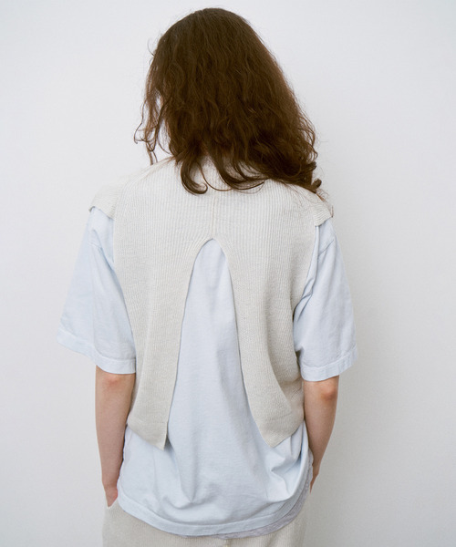 UNFIL（アンフィル）の「UNFIL アンフィル / cotton open-end yarn garment dyeing relaxed-fit Tee コットンオープンエンドダイイングリラックスフィットシャツ / WXSP-UW135（Tシャツ/カットソー・レディース・ブルー系その他/タン・1）」の3枚目の写真