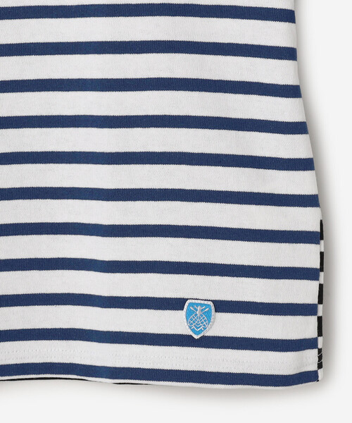 ORCIVAL（オーシバル）の「ORCIVAL | ハーレクイン コットンロード クルーネックフレンチバスクTシャツ WOMEN（Tシャツ/カットソー・レディース・ブルー系その他5/グレー系その他・1）」の7枚目の写真