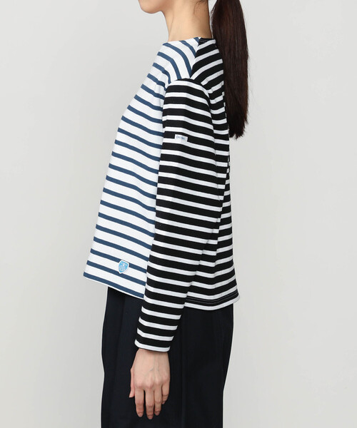 ORCIVAL（オーシバル）の「ORCIVAL | ハーレクイン コットンロード クルーネックフレンチバスクTシャツ WOMEN（Tシャツ/カットソー・レディース・ブルー系その他5/グレー系その他・1）」の10枚目の写真