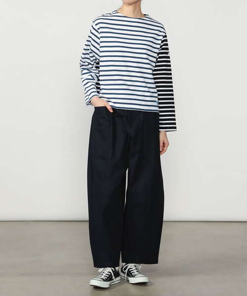 ORCIVAL（オーシバル）の「ORCIVAL | ハーレクイン コットンロード クルーネックフレンチバスクTシャツ WOMEN（Tシャツ/カットソー・レディース・ブルー系その他5/グレー系その他・1）」の12枚目の写真