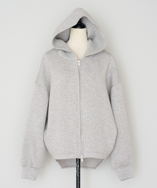 Bonjour Sagan（ボンジュールサガン）の「ダンボールジップパーカー（パーカー・レディース・ライトベージュ/ライトグレー・FREE）」の21枚目の写真