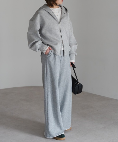 Bonjour Sagan（ボンジュールサガン）の「ダンボールジップパーカー（パーカー・レディース・ライトベージュ/ライトグレー・FREE）」の8枚目の写真