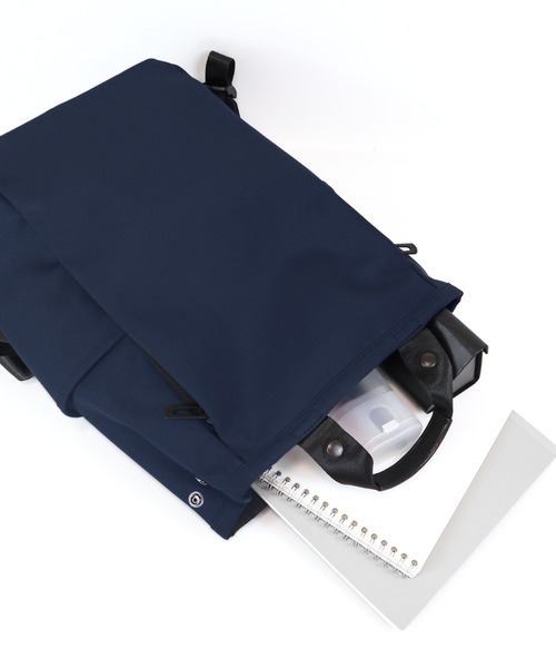 Un coeur（アンクール）の「【Un coeur/アンクール】2WAY SQUARE RUCKSACK M / ツーウェイ スクエア リュック M　TORO2 / K905080（バックパック/リュック・メンズ・グレー/ネイビー/ブラック・FREE）」の10枚目の写真