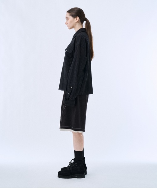 PHILTHEORY(フィルセオリー)の「Layered shorts pants / レイヤードショーツパンツ(その他パンツ・メンズ・グレイッシュベージュ/ブラック・3/2/1)」の4枚目の写真